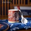 Набор керамических кружек JOYYE с вышивкой и ложками