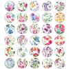 Floral Personality Glass Gem Magnetic Refrigerator Stickers