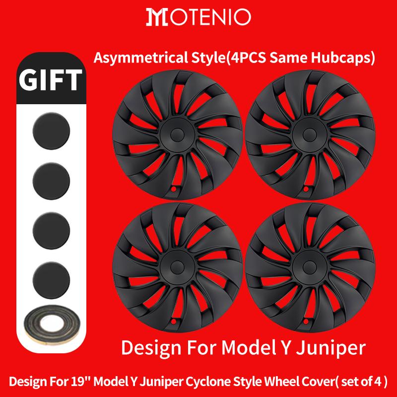 4 шт. для новой Tesla Model Y 2025-2026 Juniper 19-дюймовые колпаки ступицы в стиле Turbine, накладки на диски, аксессуары, колпак колеса автомобиля