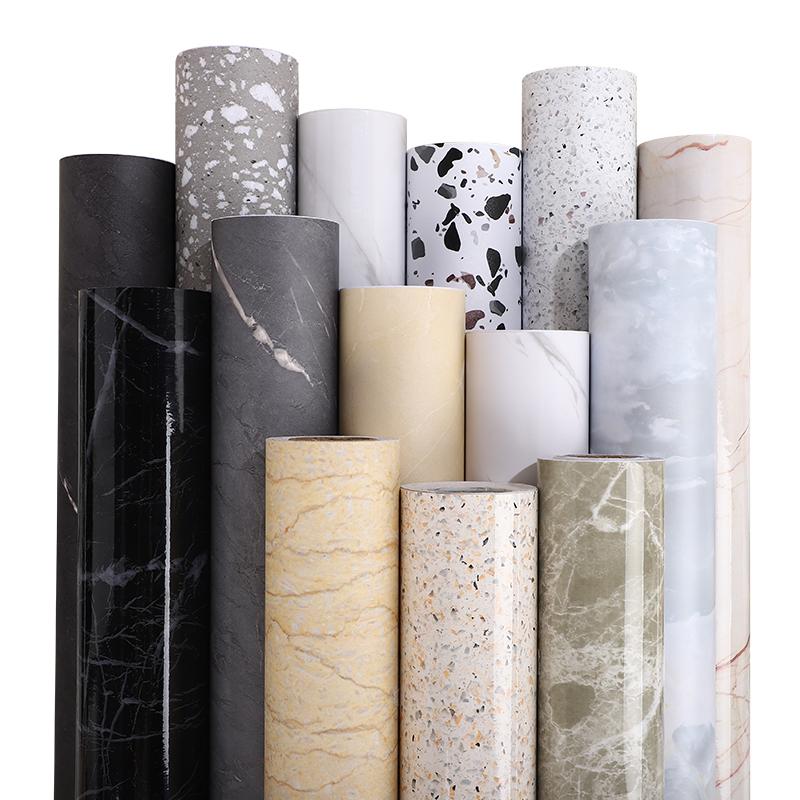 45x300 см глянцевая мраморная бумага гранитно-серая/белая рулонная кухонная столешница