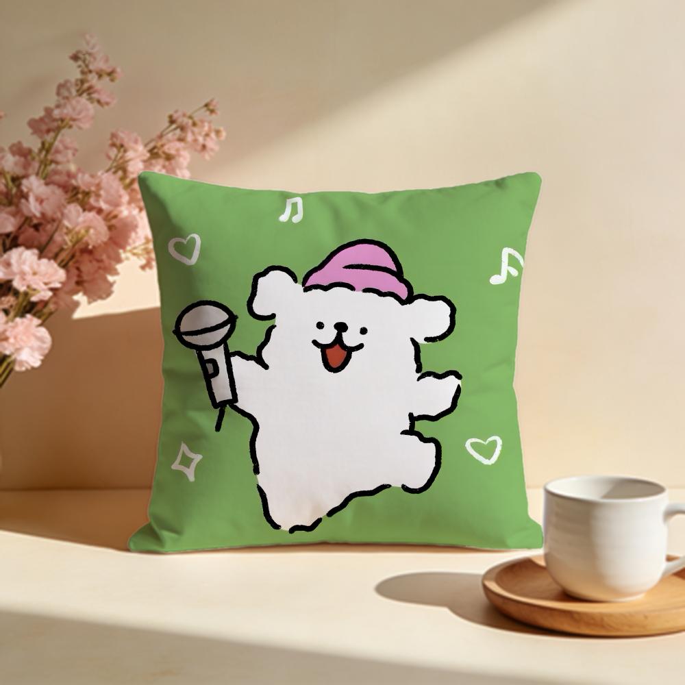 Hot LLine Puppier Cushion Cover Stylish Washable Pillow Cover Ideal for Couch Bedroom Car Decoration