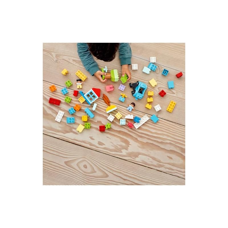 LEGO Duplo Контейнер Duplo Deluxe Набор - Развивающая игрушка для малышей (Мальчики и девочки), Первые кубики LEGO, Возраст 1,5, 2, 3 года, Обучающая игрушка (Предмет номер.