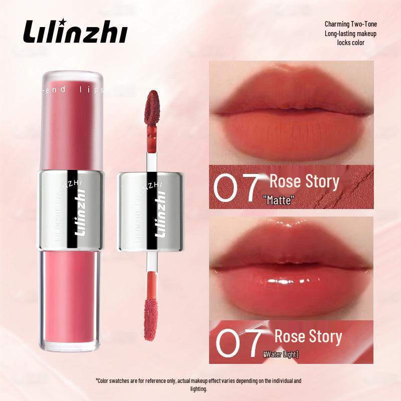 Lilinxhi Misty Party Двойной блеск для губ: Матовый зеркальный и мягкий туман, Пигментированный, Придающий объем, Не скатывающийся.