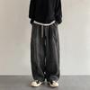Джинсы Карго Широкие Мешковатые Черные Мужские Streetwear Повседневные Хиппи Джоггеры Широкие Штанины Оверсайз Длинные Мужские Джинсовые Брюки Y2k