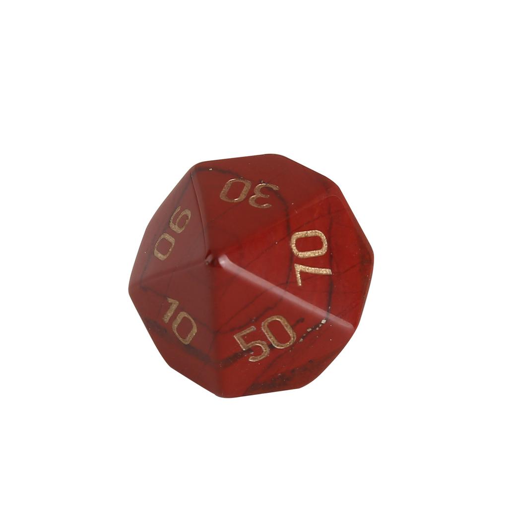 New Z01 Sharp Edge Natural Red Jasper 7-Piece Polyhedral Dice Set for DND TRPG | Gemstone RPG Dice