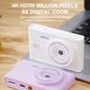 4K Ccd Digital Camera 50Mp Travel Selfie Camara Autofocus 8X Zoom Entry-Level Kids Camara Retro Vlogging Portable Card Camera