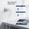 Кабель PD 45 Вт Type C на Type C, линия данных для iPhone 15 16 promax Xiaomi, быстрая зарядка USB C на Lighting