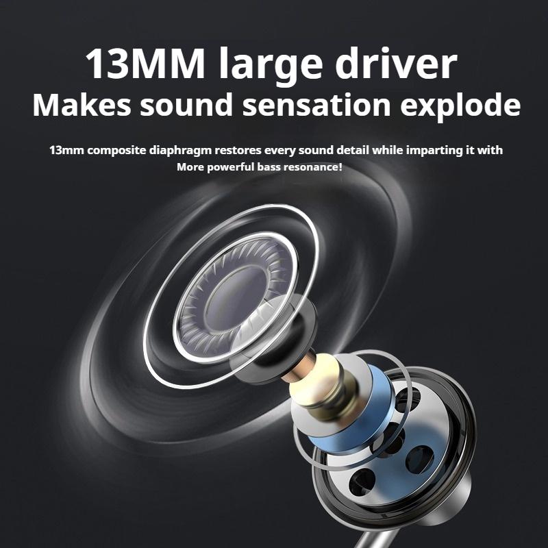 Металлические наушники 9D Surround Bass Type C&3,5 мм Проводные гарнитуры с управлением Вкладыши с HD-микрофоном для iPhone15/16/17 для наушников Samsung