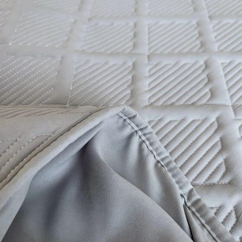 Хлопковый утолщенный наматрасник, антибактериальный, против клещей, простыня, постельное белье для двуспального размера King Queen, наматрасник
