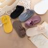 Women Socks Lace Trim Decorative Non-Fading Winter Thermal Women Warm Floor Socks Home Supplies