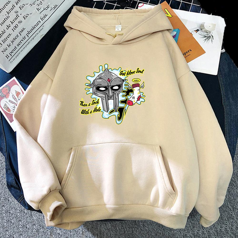 MF DOOM Рэппер Певица Толстовка с принтом унисекс Толстовки с длинными рукавами Хип-хоп Rip Одежда унисекс Уличная одежда с капюшоном Флисовая зимняя толстовка