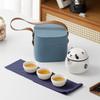 Panda Portable Ceramic Gongfu Travel Tea Set