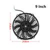 Универсальный 7/9/10/12/14 дюймов 12 В 80 Вт 2100 об/мин автомобильный кондиционер электронный радиатор охлаждающий вентилятор лопасть электрический комплект для крепления