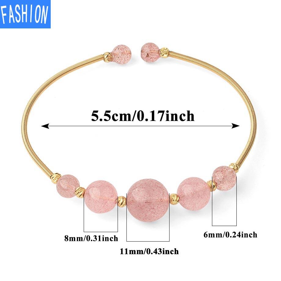 Натуральный кристалл, круглый бисер, геометрический художественный простой браслет