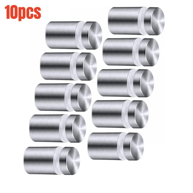 10 шт. Винты-держатели для вывесок 12x25 мм Рекламный винт Нержавеющая сталь Настенные держатели для вывесок Стекло Акрил Монтажная фурнитура для крепления гвоздями