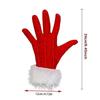 Short Holiday Mitten Plush Velvet Gloves Fashion Christmas Red Gloves  for Costumes