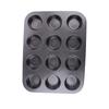 Форма для кексов с антипригарным покрытием PTFE, круглая, на 12 отверстий, противень для выпечки тортов для домашней кухни