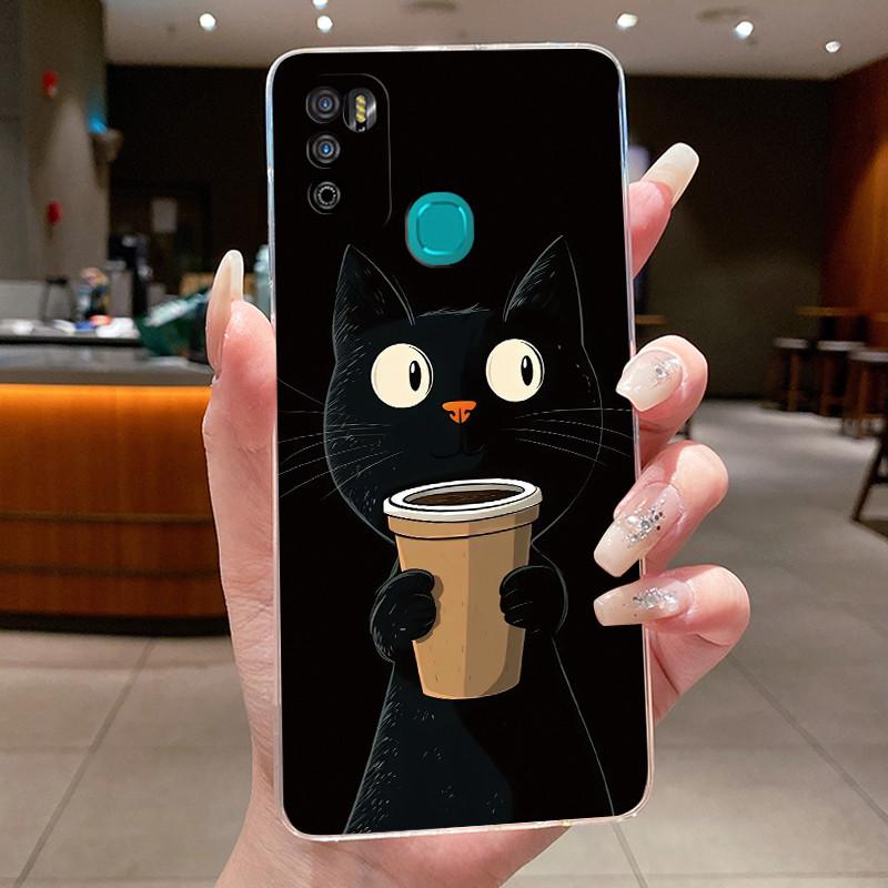 Для Infinix Hot 9 Play Задняя крышка X680 X680B X680C Эстетичный Милый Крутой Чехол для Телефона Мальчиков Девочек Мягкий Силикон Прозрачный Корпус