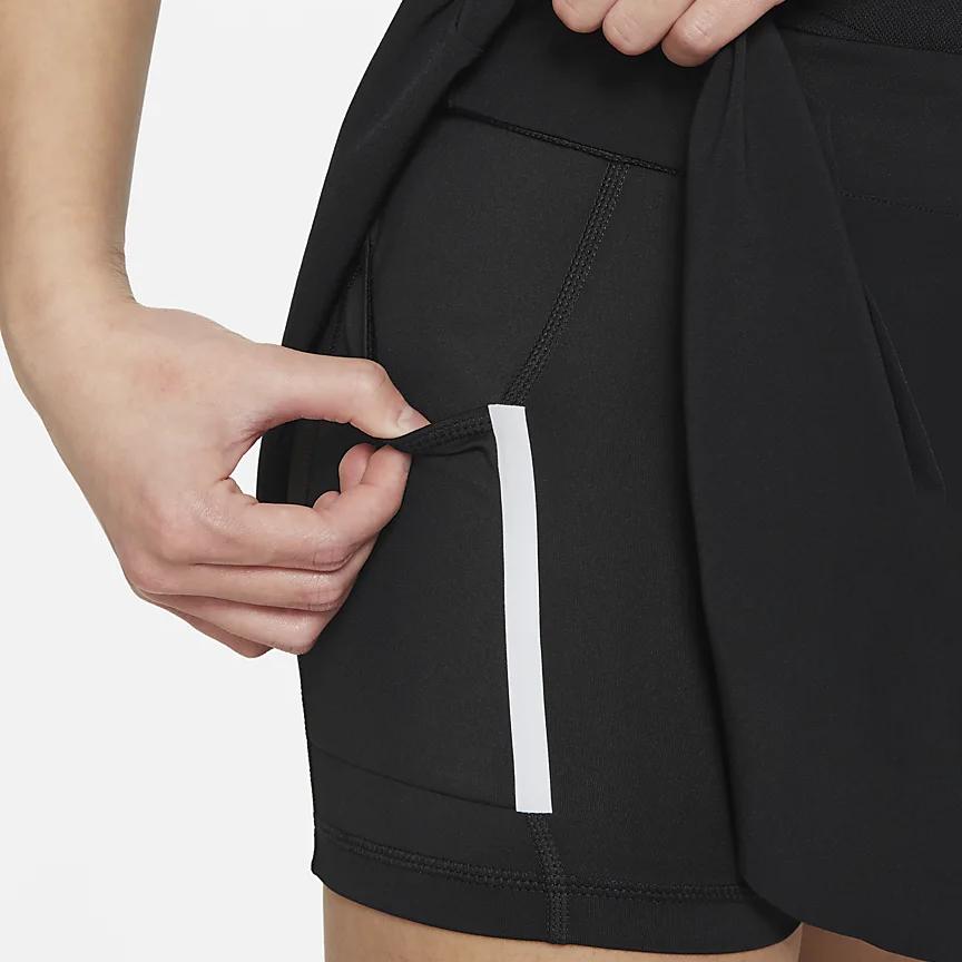 Nike Женская черная плиссированная теннисная юбка Dri-FIT Victory DN1969-010
