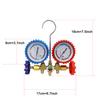R134a Air Conditioning Pressure Gauge with Hose and Hook 3 Way AC Diagnostic Manifold Gauge Set Freon For R12 R22 R404A R134a
