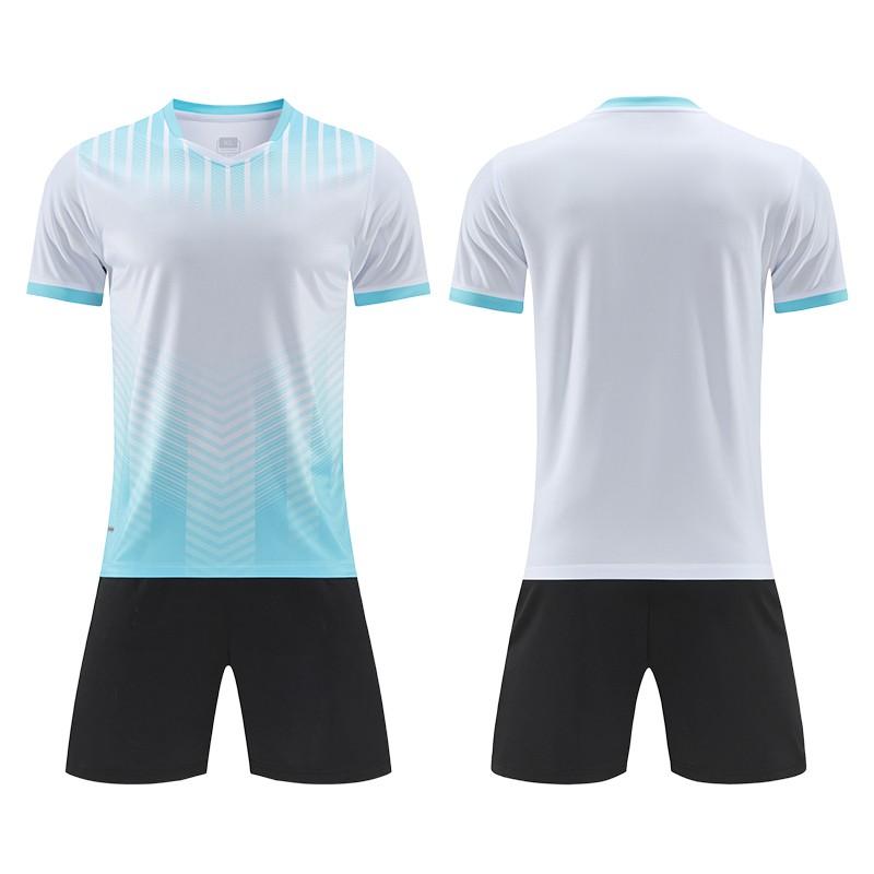 Mens Soccer Jersey Set Short Sleeve Team Training Uniform Breathable Football Shirt Kids