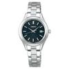 Женские солнечные радиоуправляемые часы Seiko Selection HFE003J Черный циферблат Полностью автоматический календарь Нержавеющая сталь