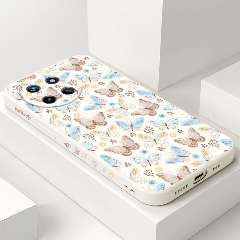 Flying Butterfly Phone Case For OPPO Realme 13 12 11 10 9 9i 8 8i 7 Pro Plus C35 C21Y C25Y C25 4G 5G Liquid Silicone Cover