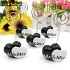 Mr & Mrs Black White Heart-shaped Business Card Holders Home Message Memo Holders DIY Photo Holders Valentine's Day Wedding Party Table Holders