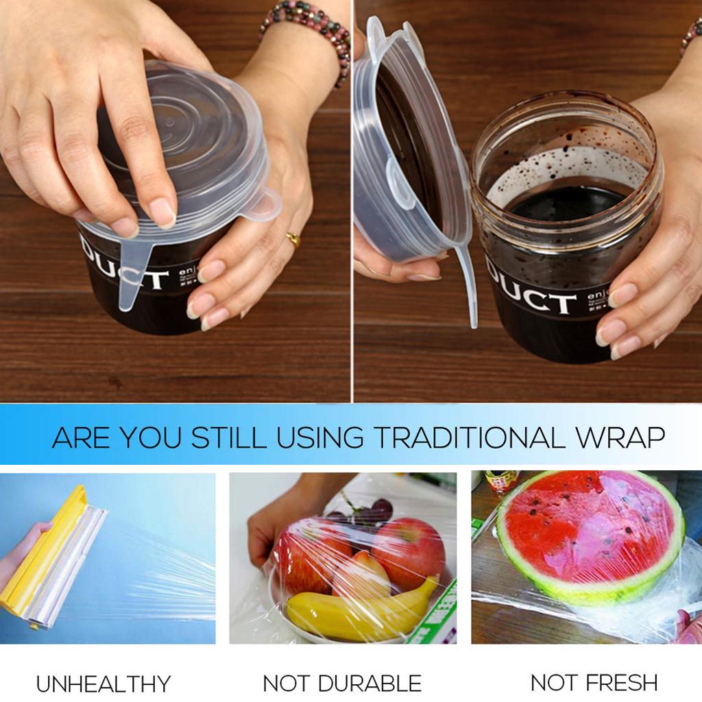 Пищевая силиконовая крышка для хранения срешей, растянутая пластиковая упаковка для фруктов, крышка чаши