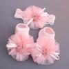 Soft Baby Headband Sock Set Floor Socks Children's Boat Socks New Baby Crown Flower Headband