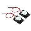 Uxcell 2Pcs 2W 8 Ohm Small Speaker Metal Shell Square Internal Micro Magnet Speaker 120mm Mini Speaker with Terminal Wire for DVD EVD Multimedia
