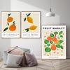 Постер в скандинавском стиле со свежими лимонами и апельсинами, холст, картина с фруктами, настенные художественные фотографии для гостиной, скандинавский современный домашний декор