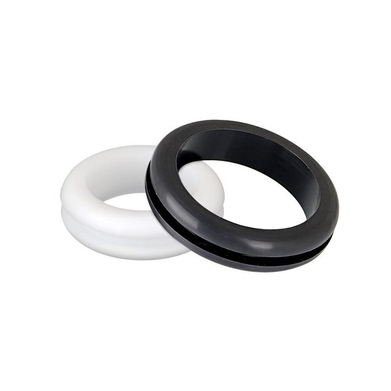 Grommet 3~80mm Black/White PVC Rubber Double Sided Protective Coil Seal Gasket Out Hole Wire O-ring for Protects Wire Cable Hole