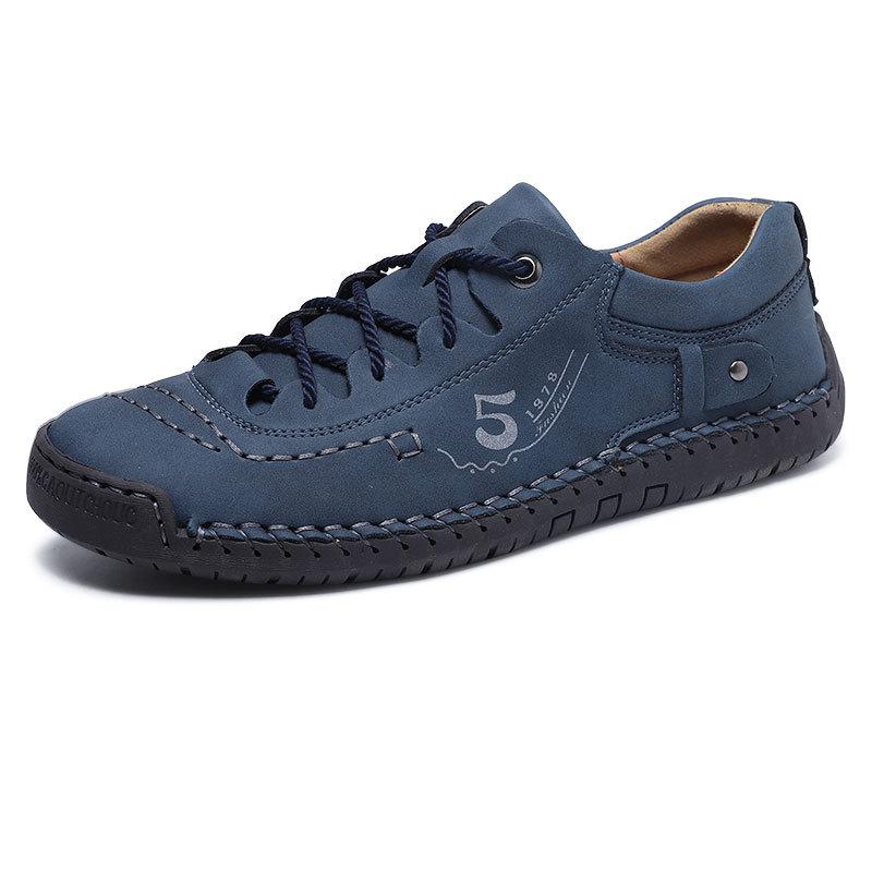 Большие размеры Мужские модные мягкие туфли Wild Breathable Hollowed Casual Leather Shoes Shoes Summer Driving Shoes