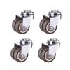 2” Heavy Duty Swivel Caster Wheels with 8.2mm Holes Locking Replacement Casters for Industrial,Machinery,Furniture Set of 4