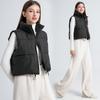 New Short Stand-collar Down-padded Jacket, Vest, Temperament Casual Vest Top, Cotton-padded Vest