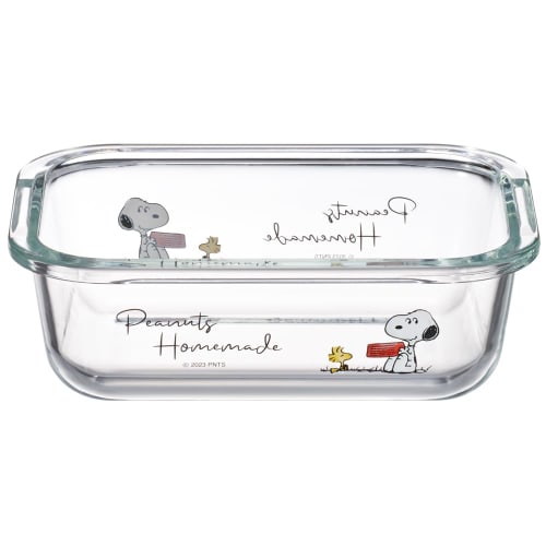 Skater Heat-resistant Glass Storage Container Snoopy Watercolor 370ml S Oven Microwave Dishwasher Safe GBST4-A