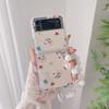 Для Samsung Galaxy Z Flip 4 3 чехол с рисунком свежих цветов, прозрачный силиконовый браслет, складной противоударный чехол, аксессуары