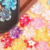 Acrylic Necklaces Jewelry Marking Big Flower Beads DIY Handmade Materials 10pcs for Earrings Transparent 21.4*23.6mm Irregular UV Color Fashion
