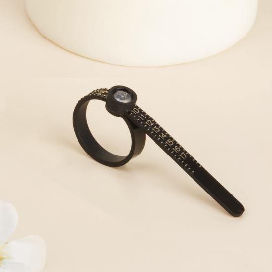 2 Pcs Ring Sizers with Magnified Glass for Convenient Reading Accurate Scale 45674 Ring Measuring Belt Reusable