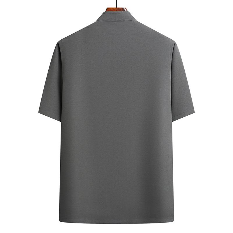 Мужской летний тан костюм с коротким рукавом в китайском стиле