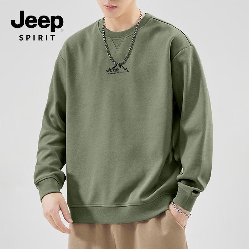 Мужской пуловер с круглым вырезом и логотипом JJ JEEP SPIRIT