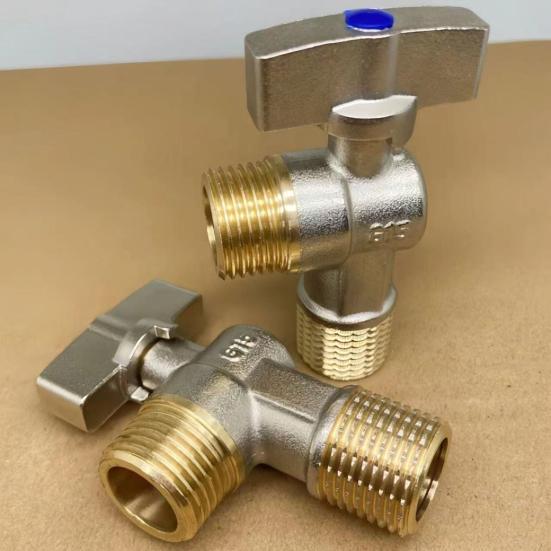 Большой расход воды запорный клапан с ручкой G1/2-дюймовый латунный впускной шаровой кран для подключения горячей и холодной воды регулятор давления воды