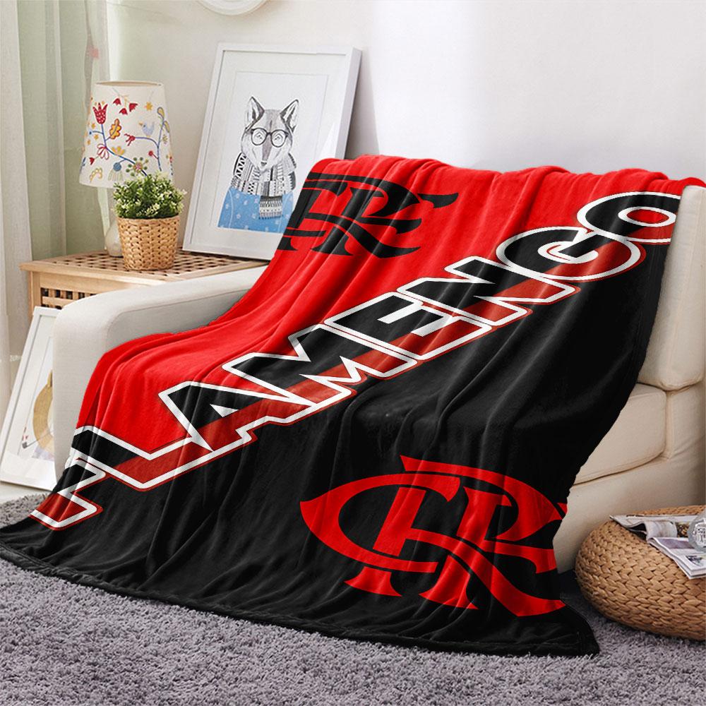 1PC Clube de Regatas do Flamengo Patterned Flannel Blanket Suitable For All Seasons for Home Decor Warmth and Comfort Gifts Holiday Present
