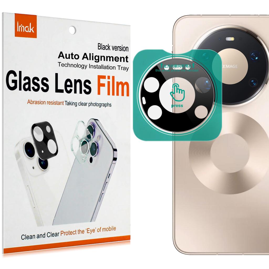 Для Huawei Mate 80 Pro Max Стекло IMAK Высококачественная Стеклянная Пленка на Объектив Самопозиционирующаяся Черная Версия