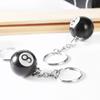 Creative Billiard Pool Keychain Table Ball Key Ring Lucky Black No.8 Key Chain 32Mm Resin Ball Jewelry Gift