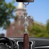 Металл и кристалл Алмазный крест Иисус Христианский автомобиль зеркало заднего вида подвеска автомобиля