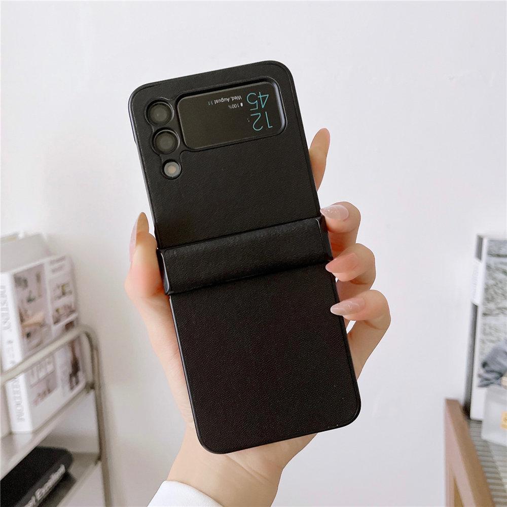 Ультратонкий кожаный чехол-книжка для Samsung Galaxy Z Flip 6 Flip 5 Flip 4 3 Противоударный чехол Fundas