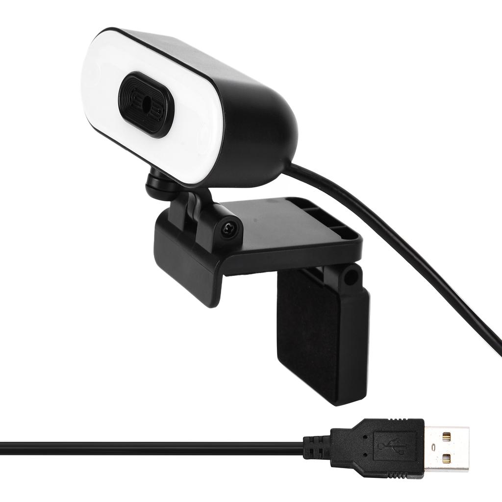 2K Autofocus USB Camera 1080P HD Fill Light Computer Webcam with Microphone for Live Video