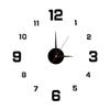 DIY Wall Clock Modern Large 3D Wall Clock Stickers Silent Frameless Clock Night Light Needles Ticking Clock